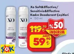 XO KADIN DEODORANT ÇEŞİTLERİ 150 ML